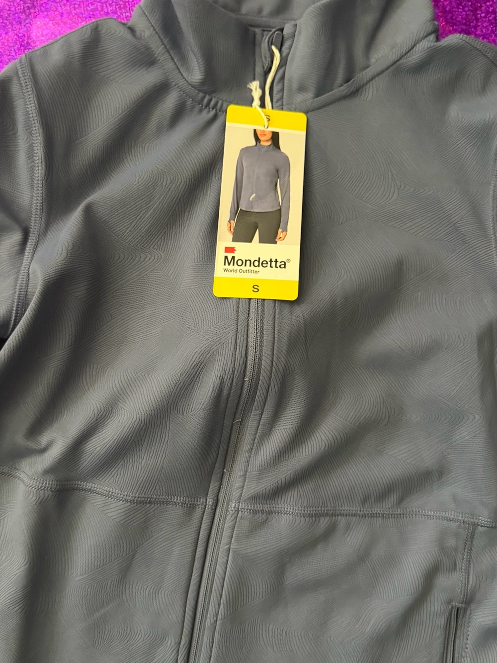 Mondetta women Slate Gray Lightweight Zip Jacket